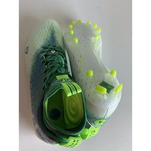 Under Armour UA Spotlight Lux MC 2.0 Football Cleats Green White Men’s Size 10