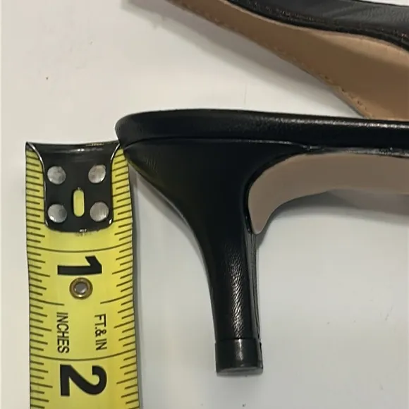UNISA  JALIS  Black Slingback Shoes with Silver Buckle. MADE IN SPAIN