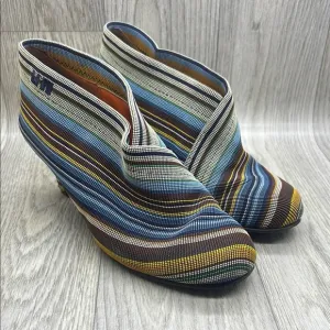 United Nude Women's Striped Ankle Booties