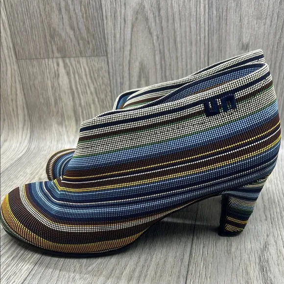 United Nude Women's Striped Ankle Booties