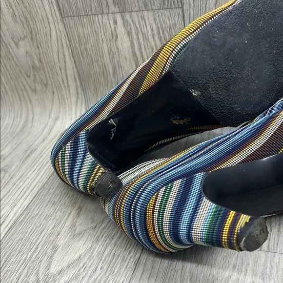 United Nude Women's Striped Ankle Booties