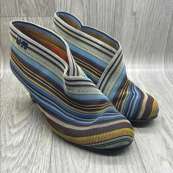 United Nude Women's Striped Ankle Booties