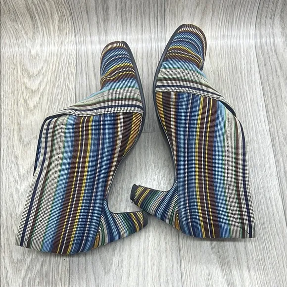 United Nude Women's Striped Ankle Booties