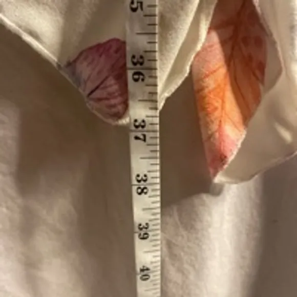 Upcycled Torrid Sharkbite Denim Skirt 18R Blue White Feather Print