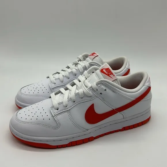 Used Mens Nike Dunk Low Retro White/Red DV0831-103 No Box