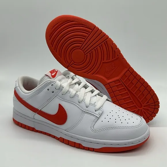 Used Mens Nike Dunk Low Retro White/Red DV0831-103 No Box