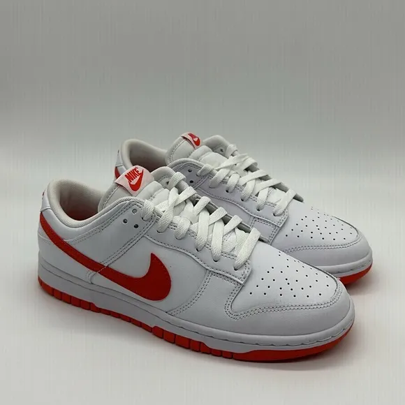 Used Mens Nike Dunk Low Retro White/Red DV0831-103 No Box