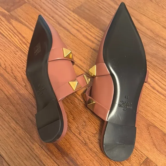 Valentino Women's brown studded mules