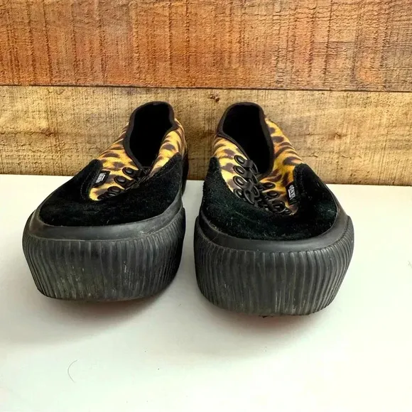 Vans Authentic Platform (Embossed) Black/ Leopard/ Black Shoes