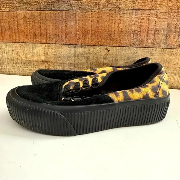 Vans Authentic Platform (Embossed) Black/ Leopard/ Black Shoes