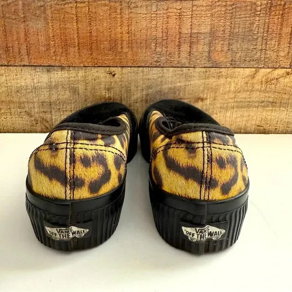 Vans Authentic Platform (Embossed) Black/ Leopard/ Black Shoes