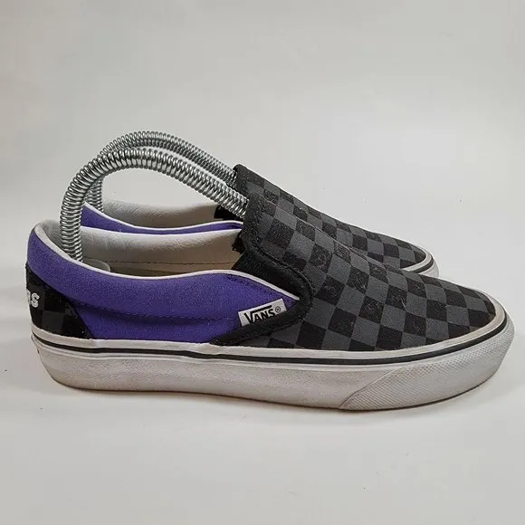 Vans Custom Checkered Purple Black Magic AllStars