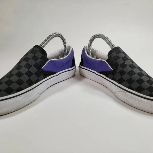 Vans Custom Checkered Purple Black Magic AllStars