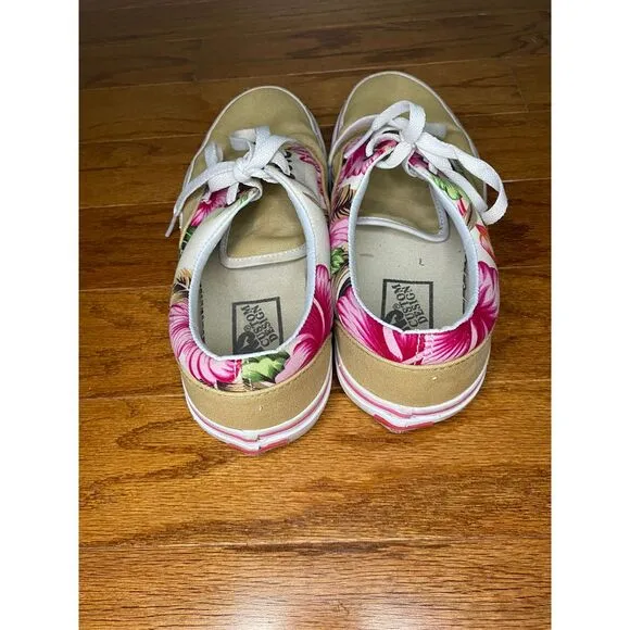 Vans Custom‎ Design Hawaiian Theme Shoes Size Women's 8.5