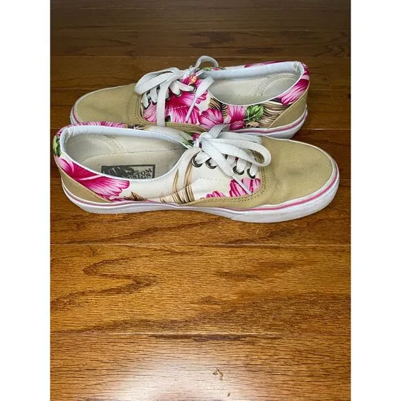 Vans Custom‎ Design Hawaiian Theme Shoes Size Women's 8.5