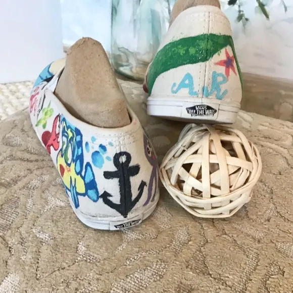 Vans Custom Handpainted Little Mermaid Size 9