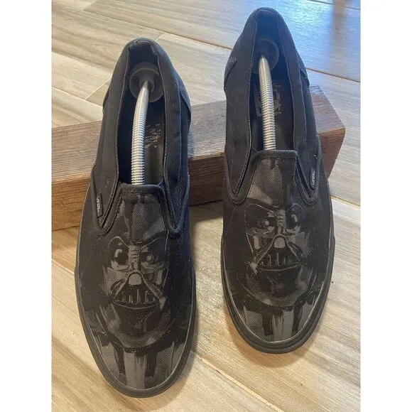 Vans Darth Vader Black Slip On‎ Skateboard/Tennis Shoes-Size 12-Limited Edition