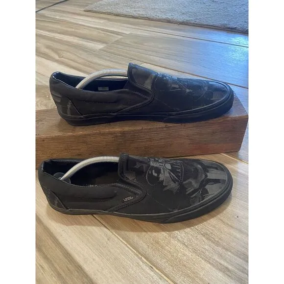 Vans Darth Vader Black Slip On‎ Skateboard/Tennis Shoes-Size 12-Limited Edition