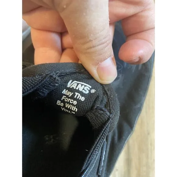 Vans Darth Vader Black Slip On‎ Skateboard/Tennis Shoes-Size 12-Limited Edition