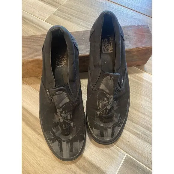 Vans Darth Vader Black Slip On‎ Skateboard/Tennis Shoes-Size 12-Limited Edition