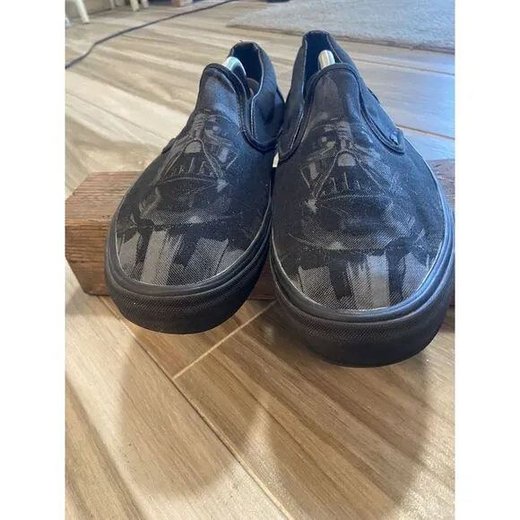 Vans Darth Vader Black Slip On‎ Skateboard/Tennis Shoes-Size 12-Limited Edition