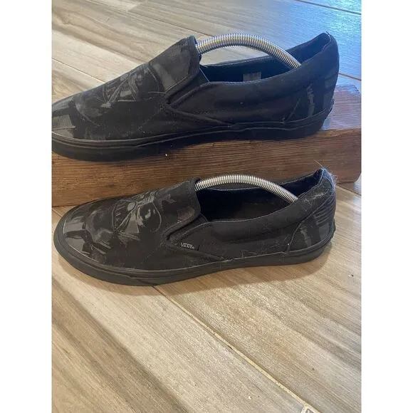 Vans Darth Vader Black Slip On‎ Skateboard/Tennis Shoes-Size 12-Limited Edition