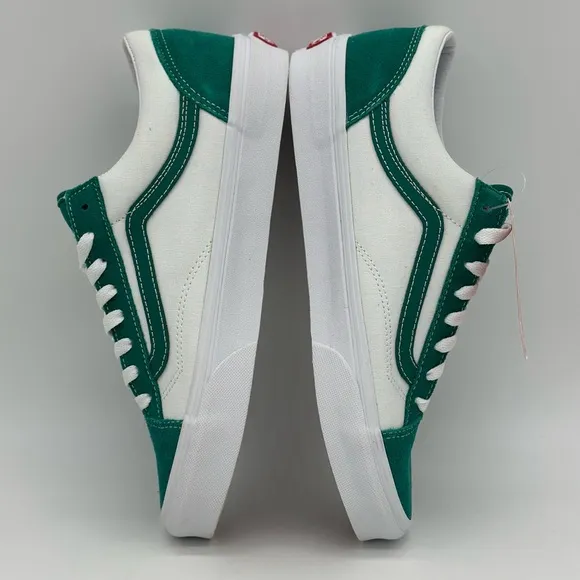 Vans Green and White Men's Sneakers