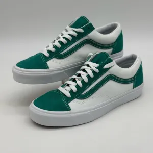 Vans Green and White Men's Sneakers
