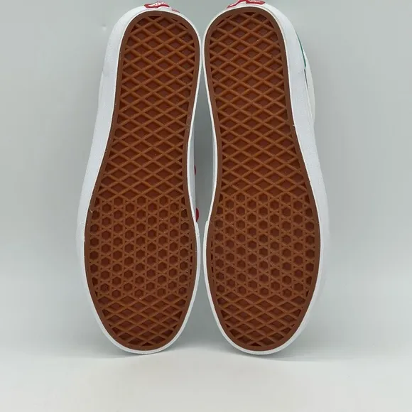 Vans Green and White Men's Sneakers