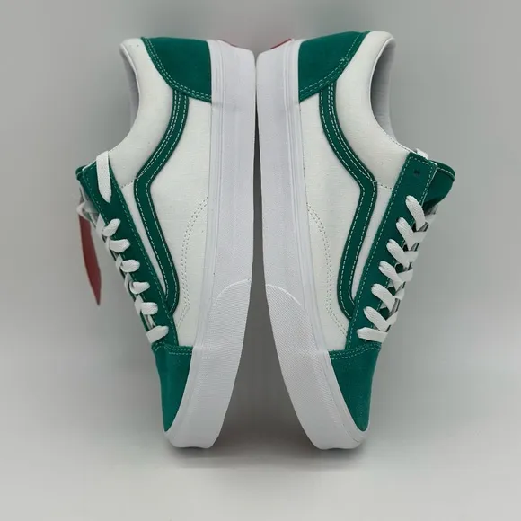 Vans Green and White Men's Sneakers