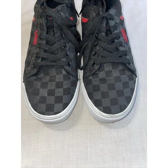 Vans Men’s Skateboard Shoes Size 8 M Black Checkerboard Athleisure Athletic