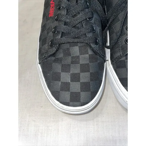 Vans Men’s Skateboard Shoes Size 8 M Black Checkerboard Athleisure Athletic