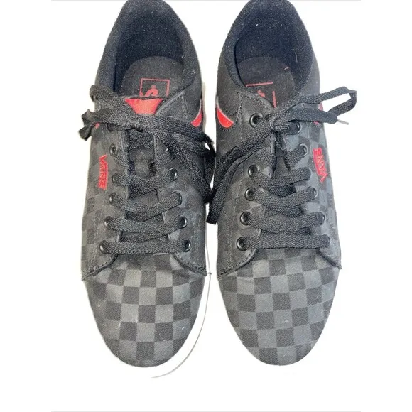 Vans Men’s Skateboard Shoes Size 8 M Black Checkerboard Athleisure Athletic