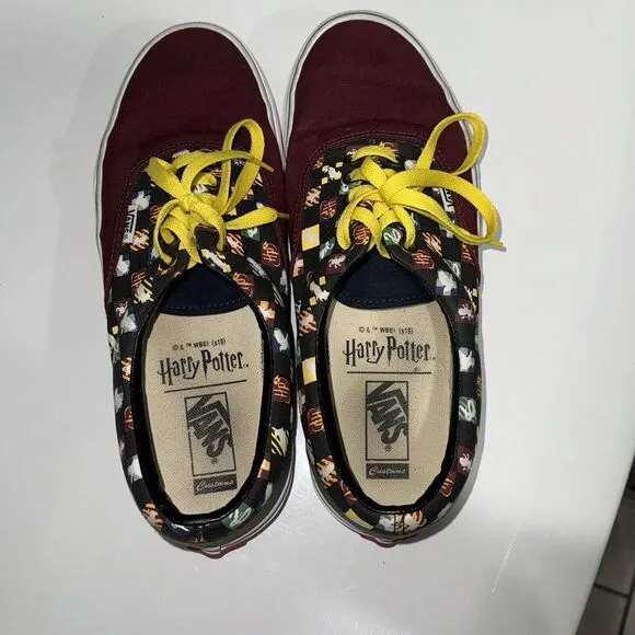 Vans Off The Wall Custom Harry Potter Men 9.5 Women 11 Lightening Bolt Quidditch