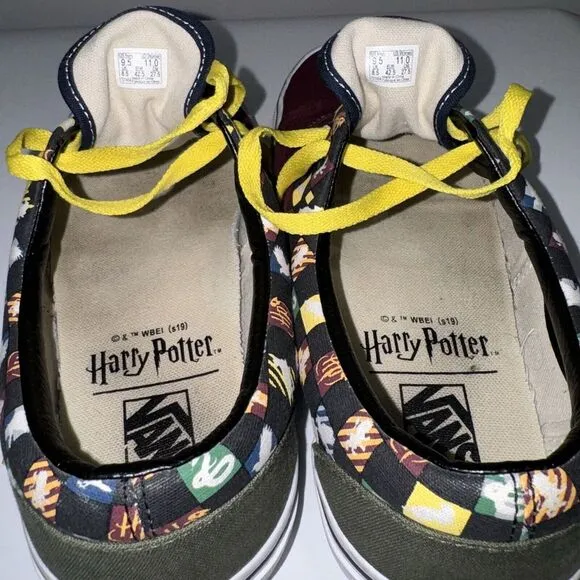 Vans Off The Wall Custom Harry Potter Men 9.5 Women 11 Lightening Bolt Quidditch