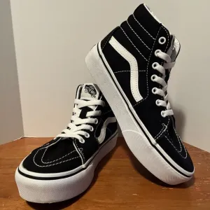 Vans Off The Wall SK8 Hi Kids 3 Sneakers Filmore Black Canvas High Tops Shoes