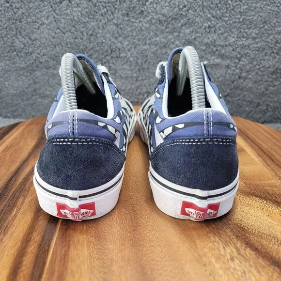 Vans Old Skool Checkerboard Blue Drip Shoes Mens 7.5 Womens 9 Sneakers Blue