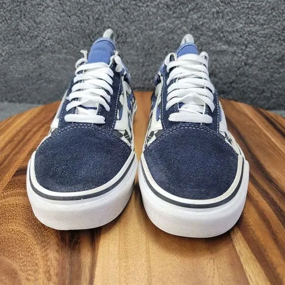 Vans Old Skool Checkerboard Blue Drip Shoes Mens 7.5 Womens 9 Sneakers Blue