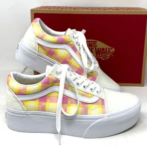 VANS Old Skool Platform Shoes Plaid Multi Sneakers Canvas Women Size VN0A7Q5MGBX