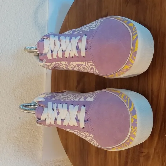 Vans Old Skool Stacked Wavy Daze Lilac Platform Sneakers Shoes Sz.8.5