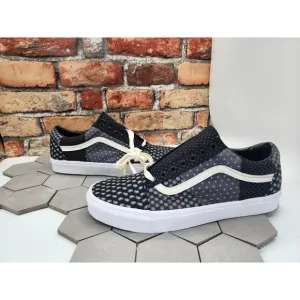 Vans Old Skool Tie Print Patchwork Black Black Grey Pattern Paisley Sz 11.5 Men