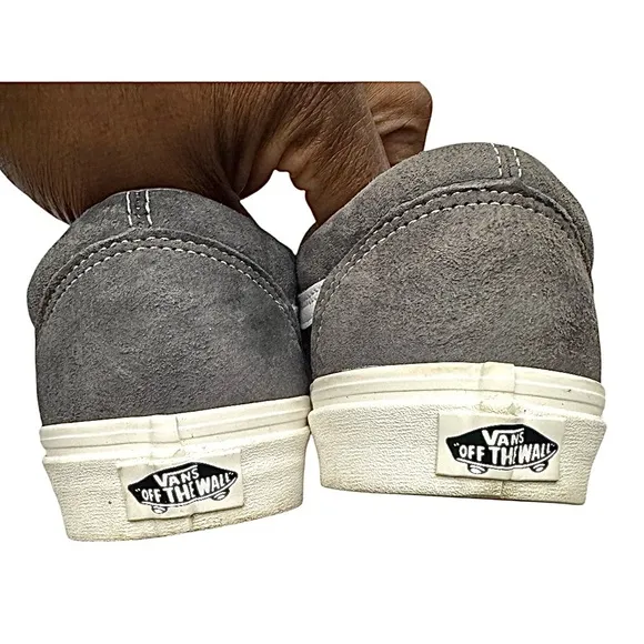 Vans Pig Skin Suede Eco Dry Old Skool Rabbit/Snow White Shoes M-9/W-10.5 Used
