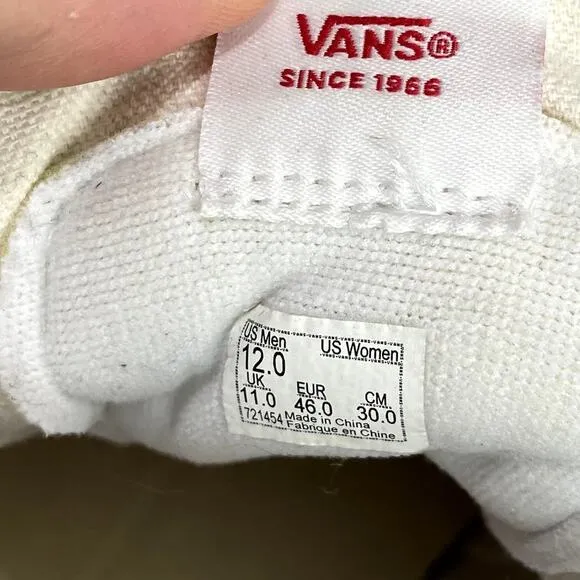 Vans Size 12 Shoes Sk8 Hi Cherry Blossom Checkerboard Custom Lace Up Sneakers