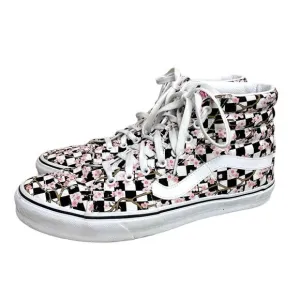 Vans Size 12 Shoes Sk8 Hi Cherry Blossom Checkerboard Custom Lace Up Sneakers