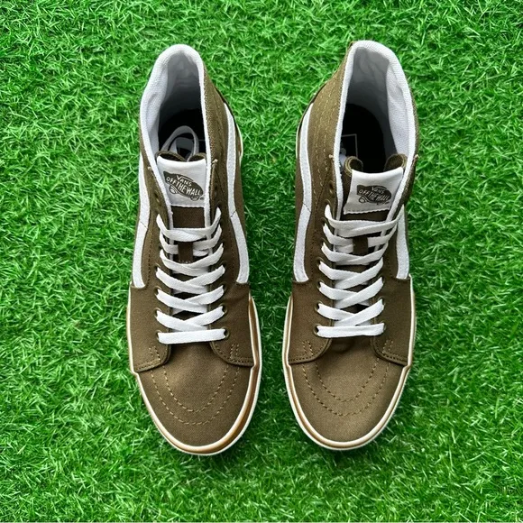 Vans Sk8 Hi Tapered Canvas Dark Olive Platform