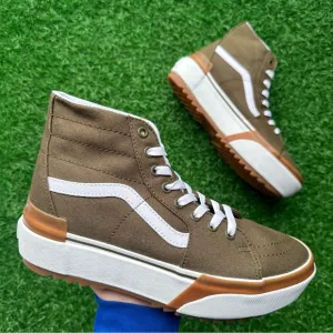 Vans Sk8 Hi Tapered Canvas Dark Olive Platform