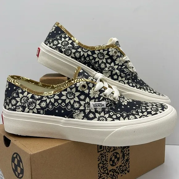Vans WMNS Floral Black White Sneakers Authentic Vr3Trippy Floral Asphalt/Mar