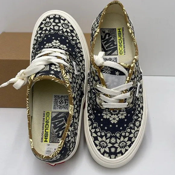 Vans WMNS Floral Black White Sneakers Authentic Vr3Trippy Floral Asphalt/Mar
