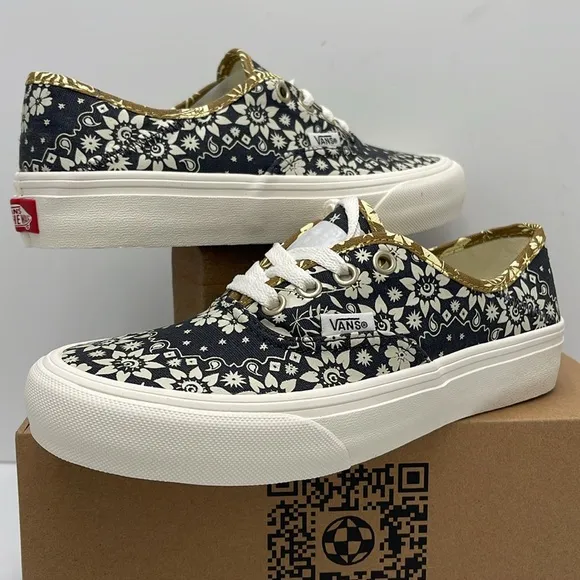 Vans WMNS Floral Black White Sneakers Authentic Vr3Trippy Floral Asphalt/Mar