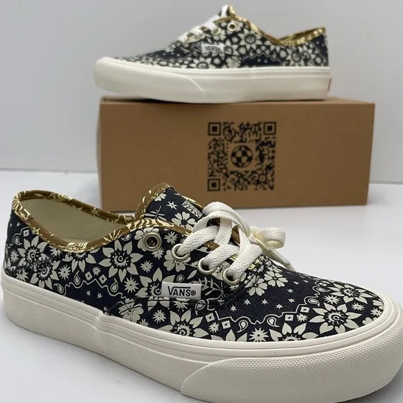 Vans WMNS Floral Black White Sneakers Authentic Vr3Trippy Floral Asphalt/Mar